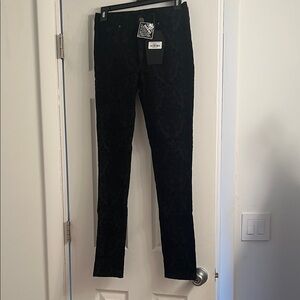 Killstar Black Velvet Burnout Pants NWT